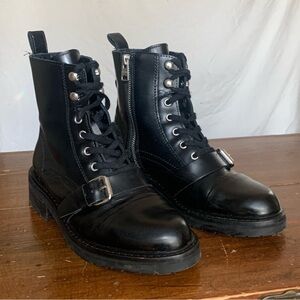 All Saints Donita Leather Combat Boots